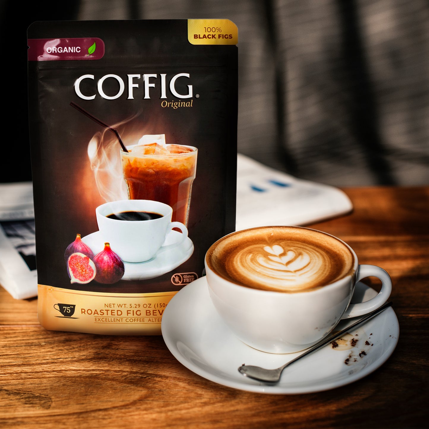 FIG ORGANIC ROASTED FIG DRINK - COFFIG ORIGINAL 5.29 oz (100% Roasted Black Figs Powder)