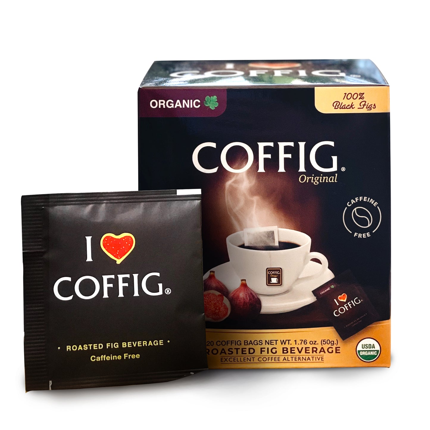FIG ORGANIC ROASTED BACK FIG - CARTON of TEABAG (x20) SACHETS