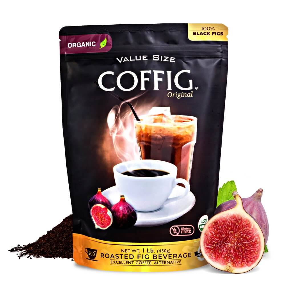 FIG ROASTED ORGANIC BLACK FIG - VALUE SIZE 1 Lb. ORIGINAL BAG (100% Roasted Black Figs Powder)