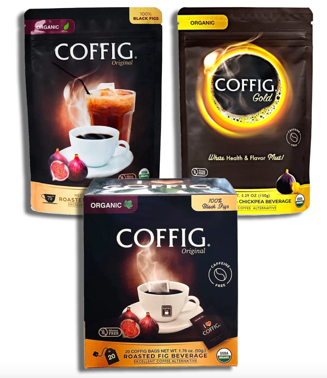 BUNDLE ORGANIC ROASTED FIG & CHICKPEAS - COFFIG WELLNESS BUNDLE / SET