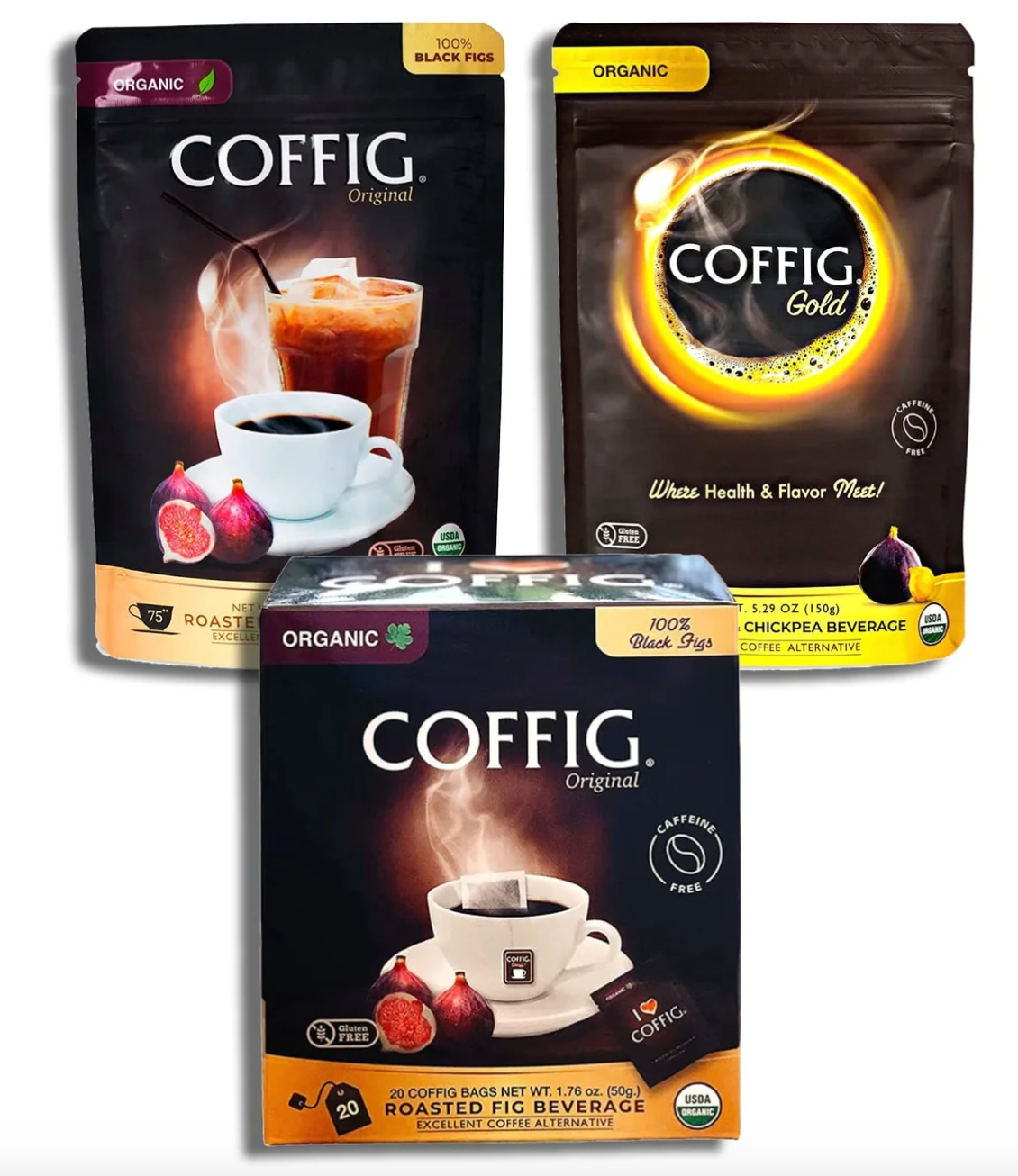 ORGANIC ROASTED FIG & CHICKPEAS - COFFIG WELLNESS  BUNDLE / SET